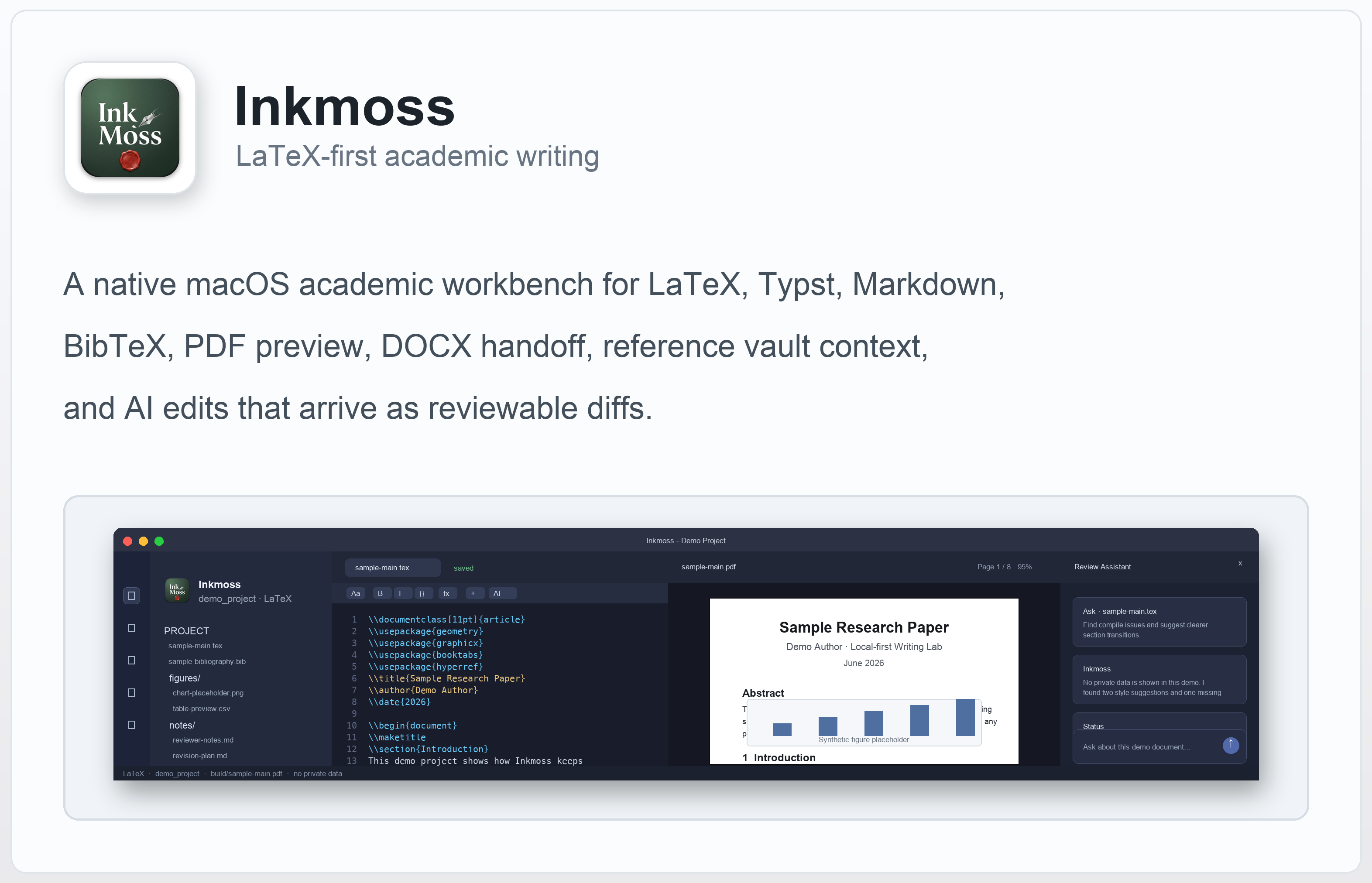 Inkmoss app preview